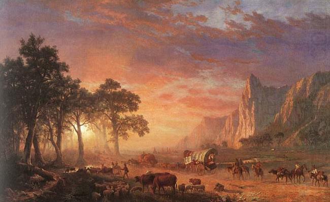 Oregon Trail,, Albert Bierstadt